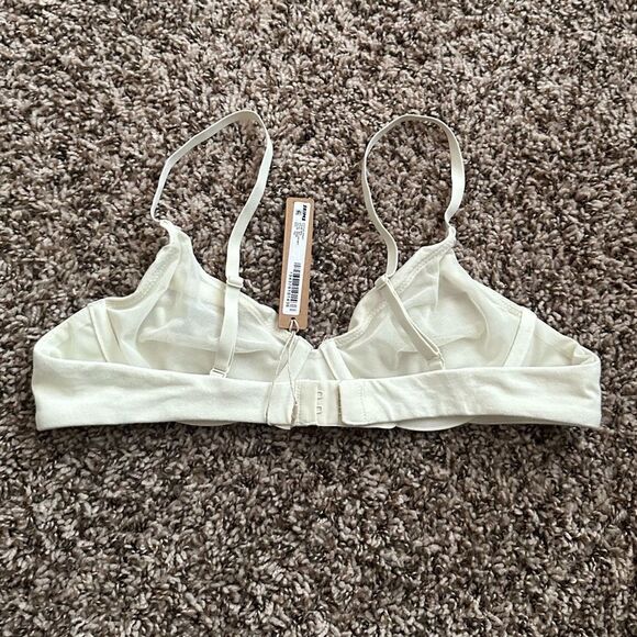 NWT SKIMS Cotton Jersey T Shirt Bra In Bone White - Picture 7 of 8